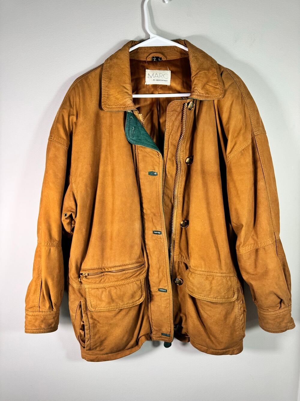 Vintage Marc by Andrew Marc Tan Brown Leather Jacket Size Small
